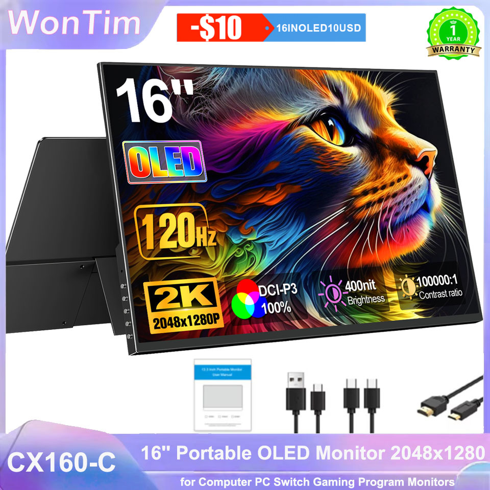 Gaming Console Connect With Phone - Портативный монитор WonTim 16.0' 2K OLED