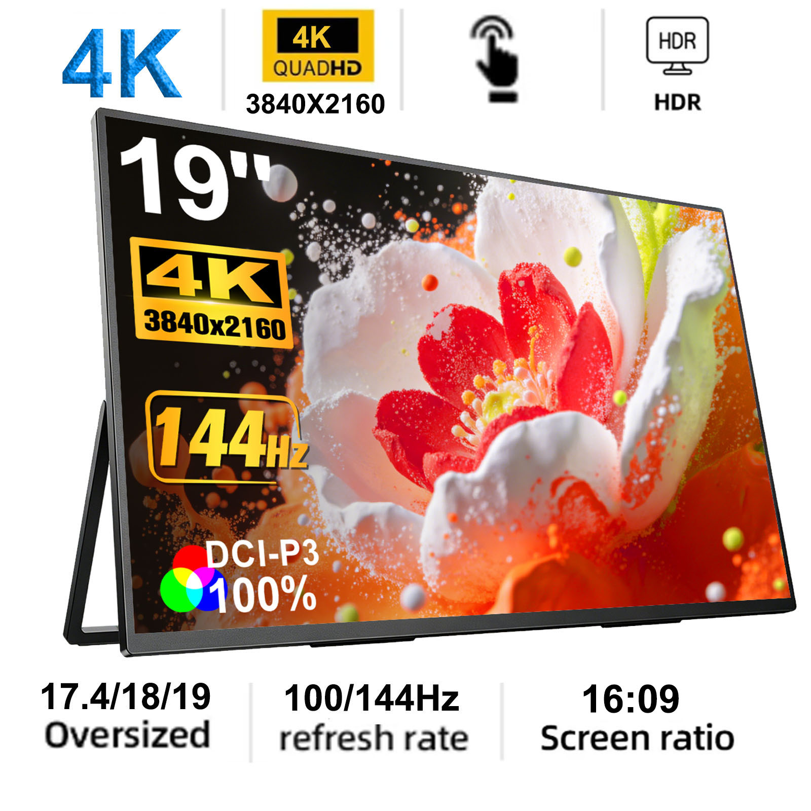 Gaming Console Connect With Phone - Портативный игровой монитор 4K 17.4/18.5/19 дюймов,