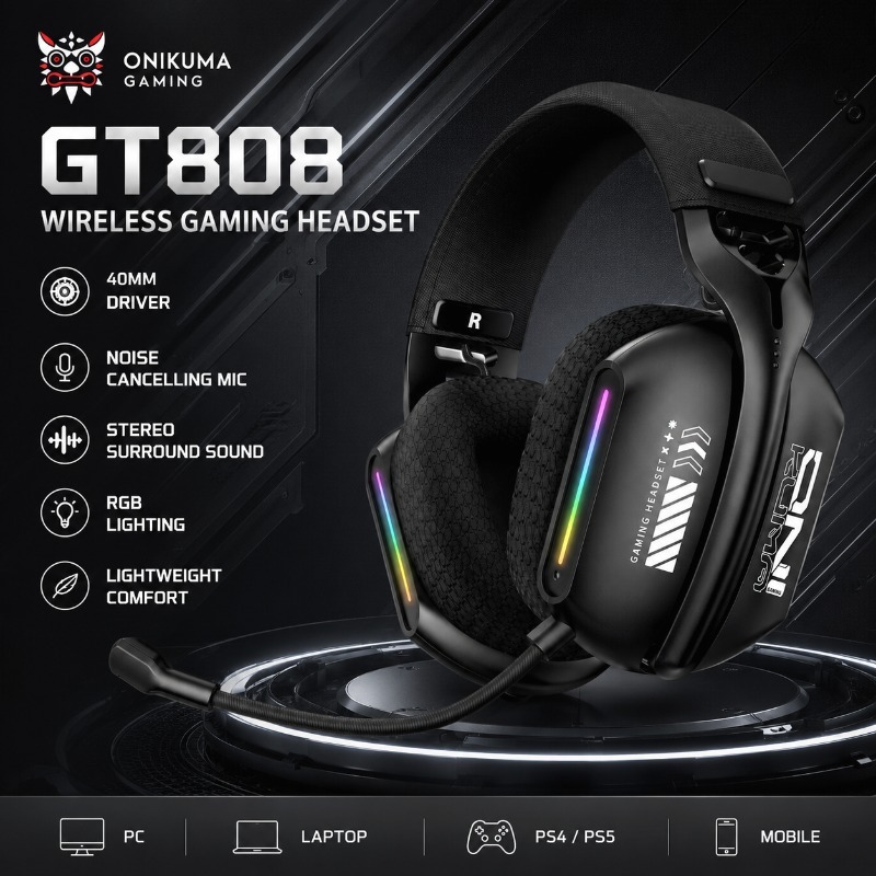 Gaming Console In Amazon - Игровая гарнитура ONIKUMA GT808, беспроводные наушники