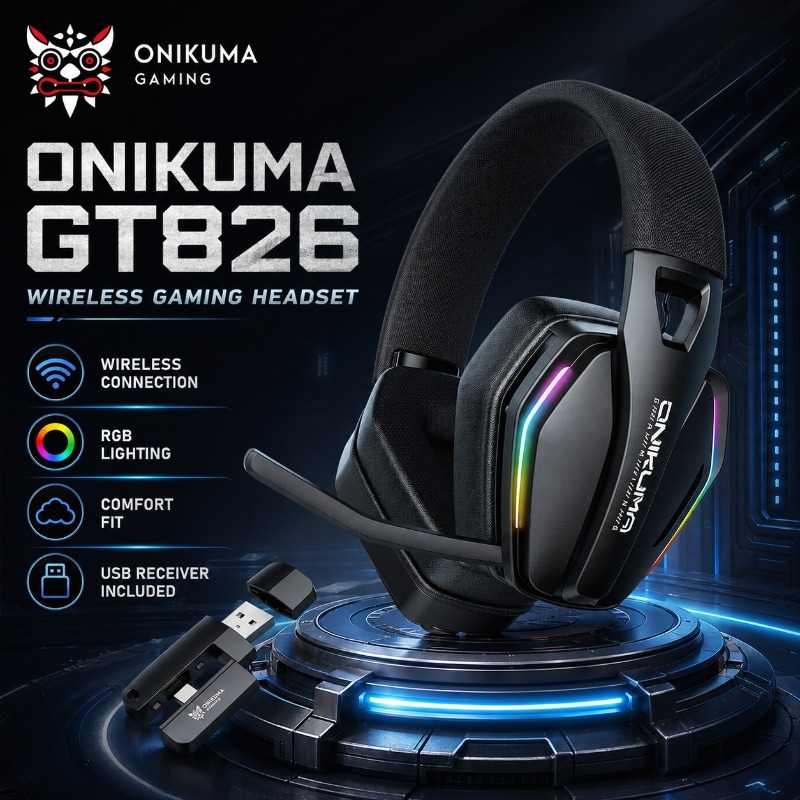Gaming Console In Amazon - Беспроводная игровая гарнитура ONIKUMA GT826, Bluetooth,