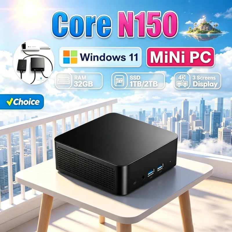2026 Posh Core N150 MINI PC с  – обзор и цена Gaming Console In 2026