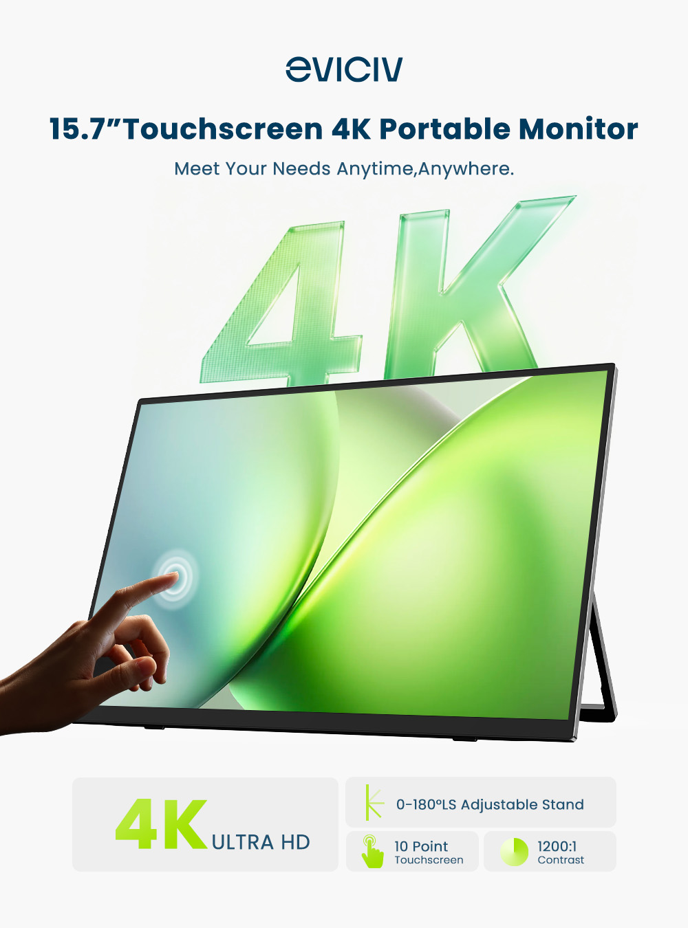 Портативный монитор EVICIV 4K  – обзор и цена Laptop Gaming Console